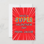 Superhero Valentine’s Day Card Mitteilungskarte (Vorderseite)