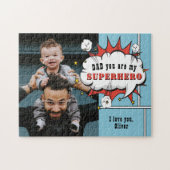 Superhero Vater Comic Speech Bubble Foto Puzzle (Horizontal)