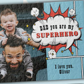 Superhero Vater Comic Speech Bubble Foto Puzzle
