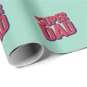 Superhero Vater Geschenkpapier (Rolleneckpunkt)