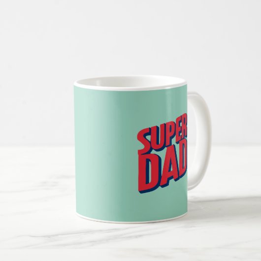 Superhero Vater Kaffeetasse (VorderseiteRechts)