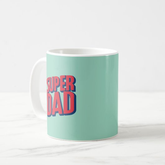 Superhero Vater Kaffeetasse (Vorderseite Links)