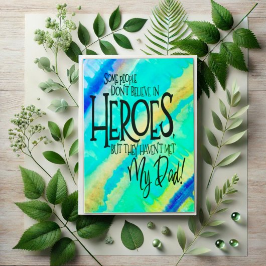 SuperHero Vater Niedlich Moderne Inspirivity Karte