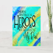 SuperHero Vater Niedlich Moderne Inspirivity Karte (Vorderseite)