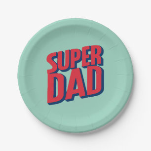 Superhero Vater Pappteller