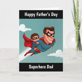 Superhero Vater Personalisierter Vater Tag Karte