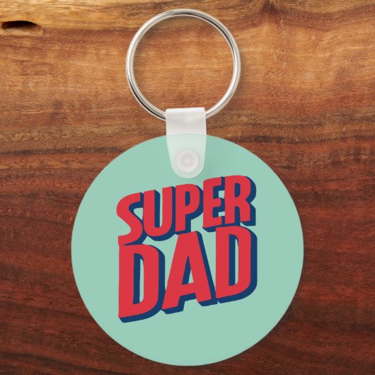 Superhero Vater Schlüsselanhänger (Rückseite)