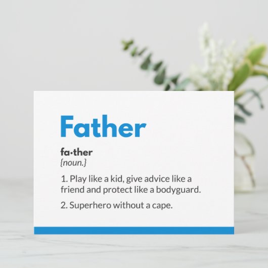 Superhero Väter Tageskarten Superdad Dankeskarte (Stehend Vorderseite)