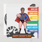 Superhero Vater Vatertag Card Feiertagskarte (Vorne/Hinten)