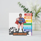 Superhero Vater Vatertag Card Feiertagskarte (Stehend Vorderseite)