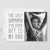 Superhero Vater Vatertag Foto Karte (Vorderseite)