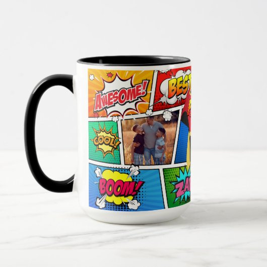 Superhero Vatertag Comic Papa Tasse (Links)