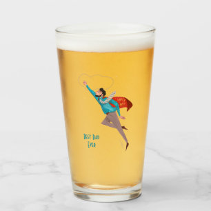 Superhero Vatertag gefrosteter Glas Bierkrug