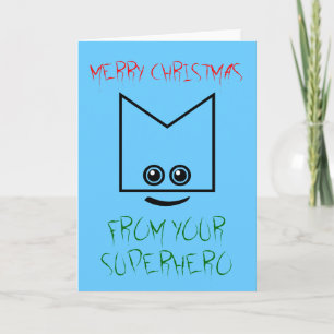 Superhero Weihnachtskarte Feiertagskarte