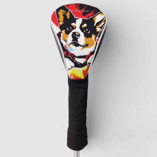 Superhero Welsh Corgi Dog 01 - Ignacio Richter Golf Headcover (Vorderseite)