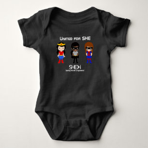 SUPERHERO White Kontur - Vereint für SHE Baby Strampler
