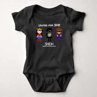 SUPERHERO White Kontur - Vereint für SHE Baby Strampler