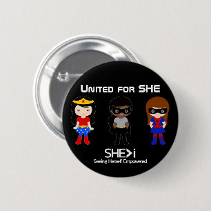 SUPERHERO White Kontur - Vereint für SHE Button