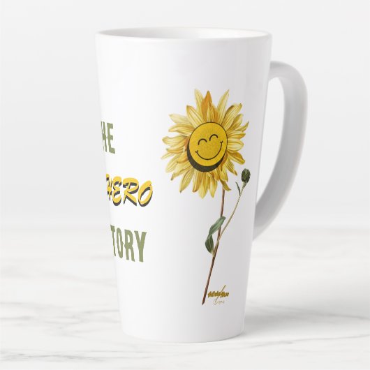 Superhero White Latte Tasse von Poet Adiela Akoo (Rechte Ecke)