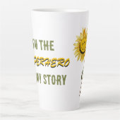 Superhero White Latte Tasse von Poet Adiela Akoo (Vorderseite)