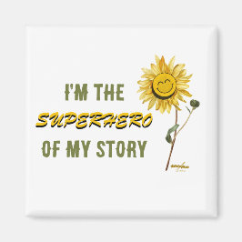 Superhero White Magnet von Poet Adiela Akoo