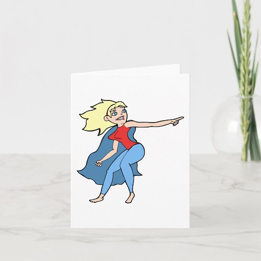 Superhero Woman Greeting Card Karte