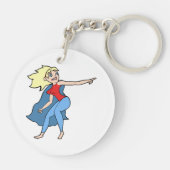 Superhero Woman Schlüsselanhänger (Rückseite)