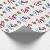 Superhero Wrapping Paper (Boy Personalisiert Name) Geschenkpapier (Ecke)
