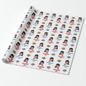 Superhero Wrapping Paper (Girl Personalisiert Name Geschenkpapier (Ungerollt)