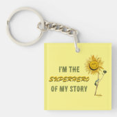 Superhero Yellow Acrylic Schlüsselanhänger von Adi (Vorderseite)