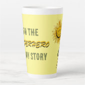 Superhero Yellow Latte Tasse von Poet Adiela Akoo (Vorderseite)