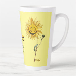 Superhero Yellow Latte Tasse von Poet Adiela Akoo