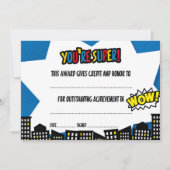 Superhero-Zertifikat, Diplom Einladung (Vorderseite)