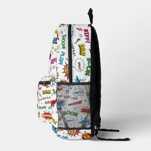 Superheroes Comic Muster Bedruckter Rucksack (Rechts)
