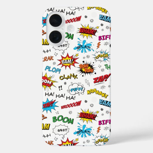 Superheroes Comic Muster Case-Mate iPhone Hülle (Rückseite)