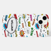 Superheroes Comic Muster Case-Mate iPhone Hülle (Rückseite (Horizontal))