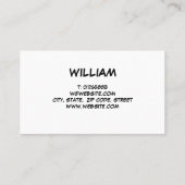 Superheroes Comic Muster Visitenkarte (Rückseite)