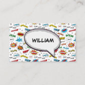 Superheroes Comic Muster Visitenkarte (Vorderseite)