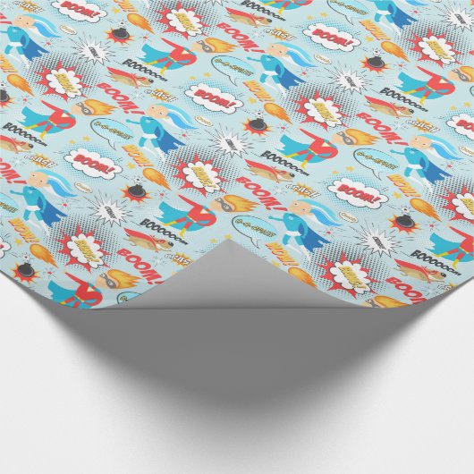 Superheroes Geschenkpapier (Ecke)