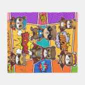 Superheroes Gopher Prints Fleecedecke (Vorderseite (Horizontal))