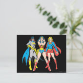 Superheroine-Pose Postkarte (Stehend Vorderseite)