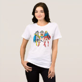 Superheroine-Pose Tri-Blend Shirt (Vorderseite voll)