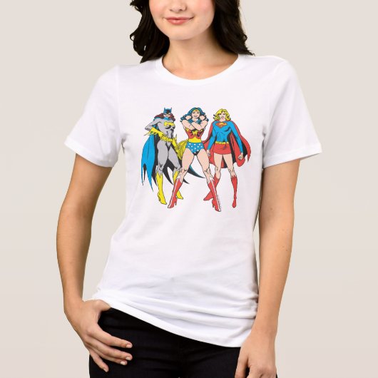 Superheroine-Pose Tri-Blend Shirt (Vorderseite)