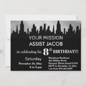 *~* SUPERHEROS Kinder Geburtstagsparty Einladung (Rückseite)