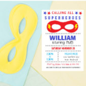 Superheros Party Happy Birthday Einladung