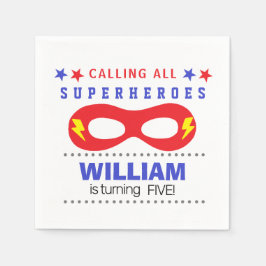 Superheros Party Happy Birthday Serviette