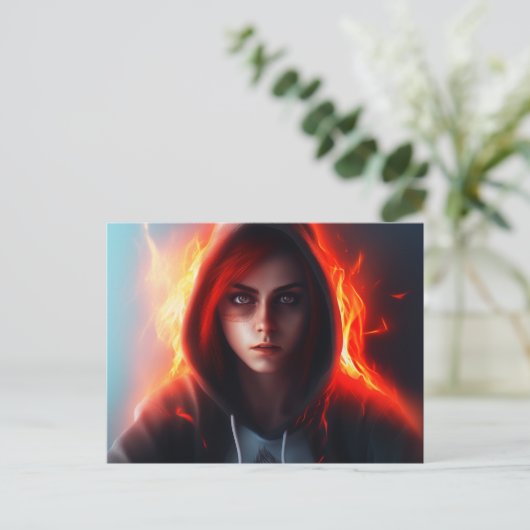 Superheros-Tochter-Postkarte Postkarte (Stehend Vorderseite)