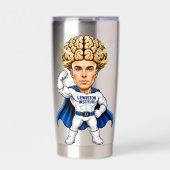 Superhirn Gehirn Kraft Thermobecher (Vorderseite)