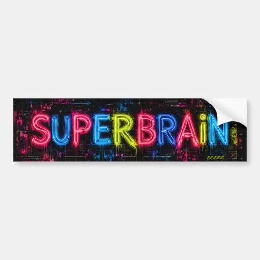 Superhirn KI Autoaufkleber (Vorne)