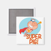 Superhirnschwein Magnet (Vorderseite/Rückseite)